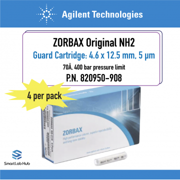 Agilent ZORBAX Original NH2, 70Å, 4.6x12.5mm, 5µm, guard cartridge (ZGC), 4/pk